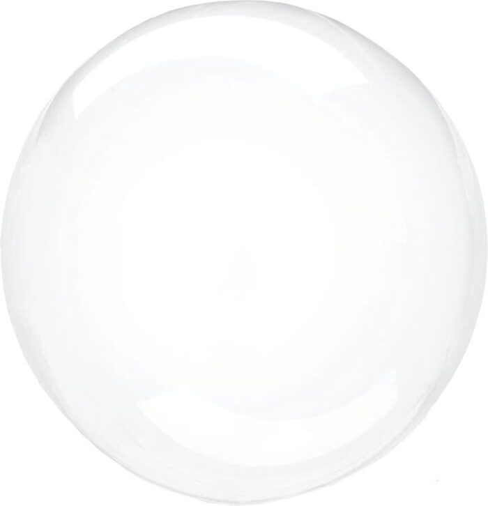 Шар (24''/61 см) Сфера 3D, Deco Bubble (синяя упаковка), Прозрачный, Кристалл, 10 шт. в упак.
