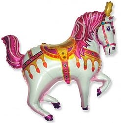 Шар (39''/99 см) Фигура, Цирковая лошадка, Фуше, 1 шт.