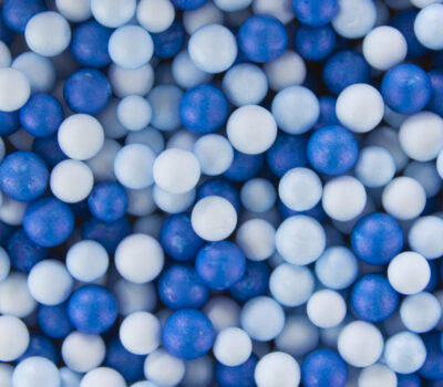 Шарики пенопласт, Цветной микс, Голубой/Синий, 6-8 мм, 20 гр.