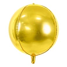 Шар ПД (16"/40 см) 3D СФЕРА Б/РИС Металлик Gold