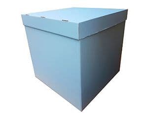 Коробка д/надутых шар 70х70х70см голубая