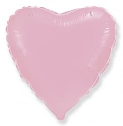 Шар (9''/23 см) Мини-сердце, Розовый, 1 шт.