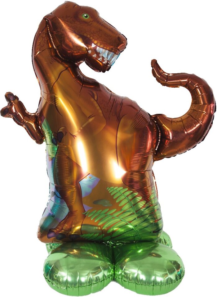 Шар 3D (36''/91 см) Фигура на подставке, Динозавр Тираннозавр, 1 шт. в уп.