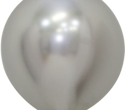 Шар (24"/61 см) Reflex, Зеркальный блеск, Серебро (981), хром, 3 шт.