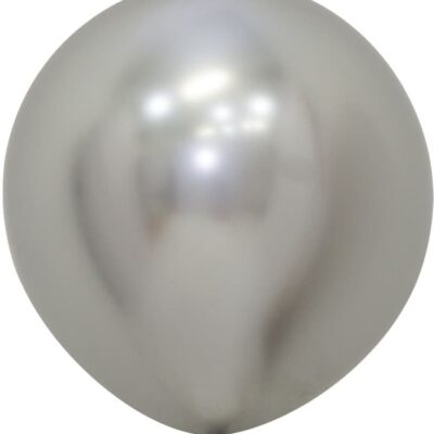 Шар (24"/61 см) Reflex, Зеркальный блеск, Серебро (981), хром, 3 шт.