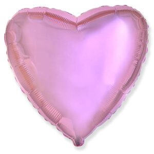 Шар (32''/81 см) Сердце Розовый нежный 1 шт