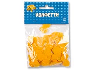 Конфетти Круги тишью Желтые 1,5см 10гр/G