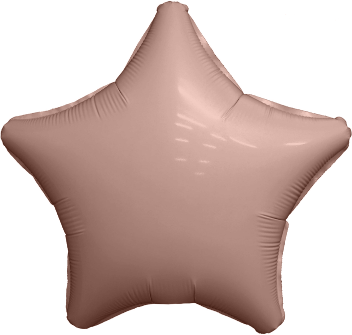 Шар фольгированный (19''/48 см) Звезда, Латте, Сатин, 1 шт. в упак