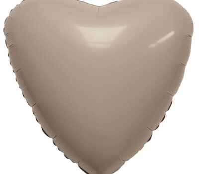 Шар фольгированный (30''/76 см) Сердце, Латте, Сатин, 1 шт. в упак