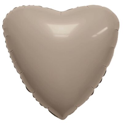 Шар фольгированный (30''/76 см) Сердце, Латте, Сатин, 1 шт. в упак