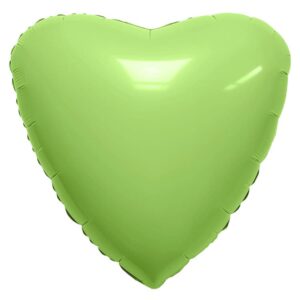 Шар фольгированный (19''/48 см) Сердце, Фисташка, Сатин, 1 шт в  упак.