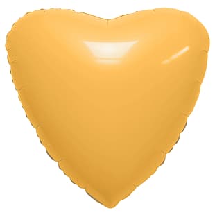 Шар фольгированный (19''/48 см) Сердце, Абрикос, Сатин, 1 шт в упак.