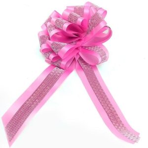 Подарочный Бант-шар С глиттером "Комбо" Розовый