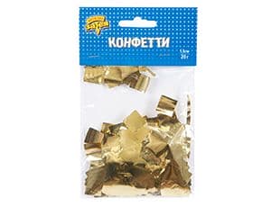 Конфетти Квадр фольг золото 1,5см 20грG