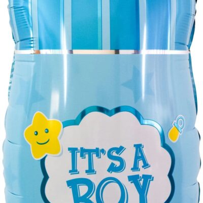 Шар (29''/74 см) Фигура, Бутылочка для малыша мальчика, Голубой, 1 шт.