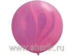 Воздушный шар Q (30"/76см) Супер Агат Pink Violet 1 упак., 2 шт