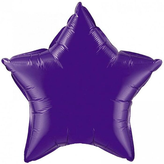 Шар (9''/23 см) Мини-звезда, Фиолетовый 1 шт.