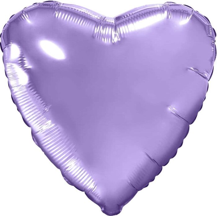 Набор шаров с клапаном (9''/23 см) Мини-сердце, Сиреневый, 5 шт. в упак.