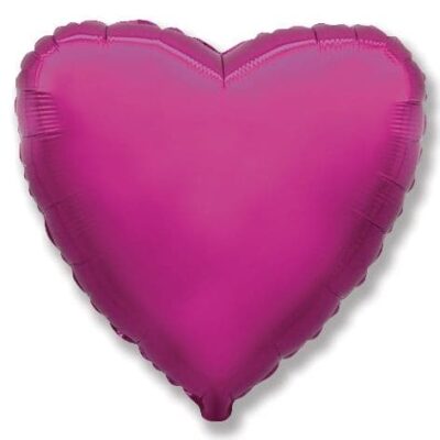 Воздушный шар без рисунка (9''/23 см) Мини-сердце, Пурпурный, 1 шт.