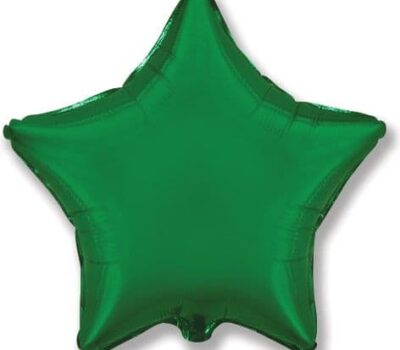 Воздушный шар без рисунка (9''/23 см) Мини-звезда, Зеленый, 1 шт.