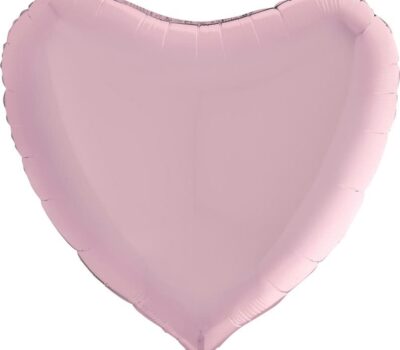 Фольгированный шар (9''/23 см) Мини-сердце, Розовый, 1 шт.