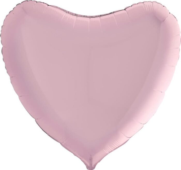 Фольгированный шар (9''/23 см) Мини-сердце, Розовый, 1 шт.