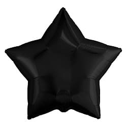 Шар (30"/76 см) Звезда, Черный, 1 шт. в упак.