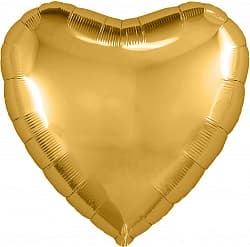 Шар (30"/76 см) Сердце, Золото, 1 шт. в упак.