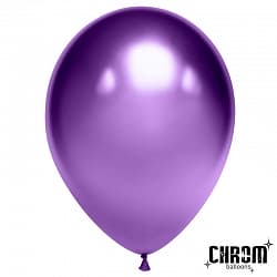 Шар (12"/30 см) Фиолетовый, хром, 50 шт.