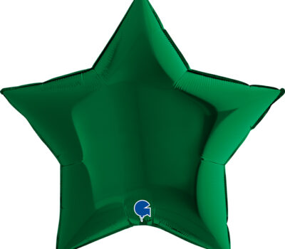 Шар (18''/46 см) Звезда, Темно-зеленый, 1 шт.