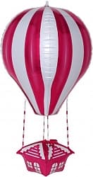 Шар (27''/69 см) Фигура, 3D, Воздушный шар, Аэростат, Красный, 1 шт.