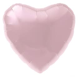 Шар (18"/46 см) Сердце, Нежно-розовый, 1 шт.