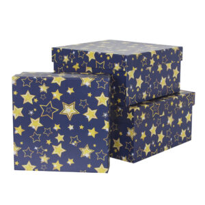 Набор коробок Звездопад, Темно-синий, 20*20*10 см, 3 шт.