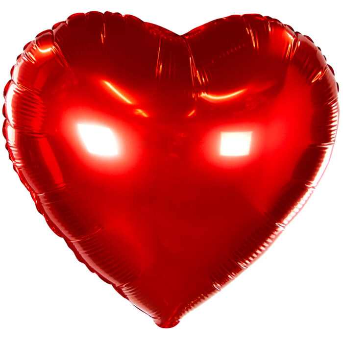 Шар (24''/61 см) Сердце, Красный, 1 шт.
