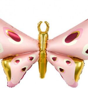 Шар 3D (45''/114 см) Фигура, Бабочка, Карнавальные крылья, Розовый, 1 шт.