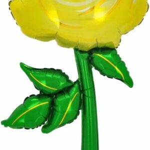 Шар (41''/104 см) Цветок, Роза, Желтый, 1 шт.