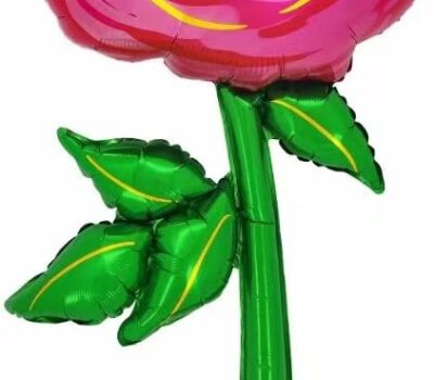 Шар (41''/104 см) Цветок, Роза, Красный, 1 шт.