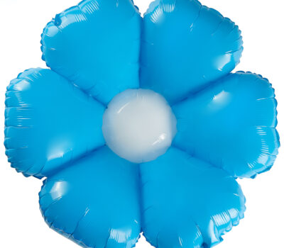 Шар (30''/76 см) Цветок, Ромашка, Голубой, 1 шт.
