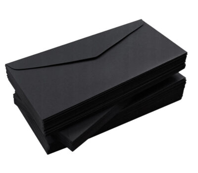 Набор конвертов из дизайнерской бумаги, Черный