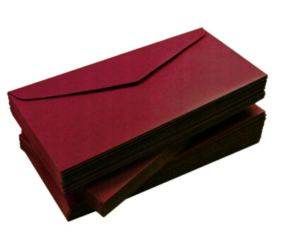 Набор конвертов из дизайнерской бумаги, Бордо