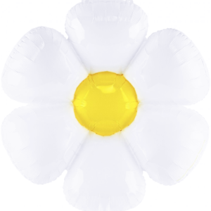 Шар(28"/71см)Цветок,Ромашка(надув воздухом)Белый