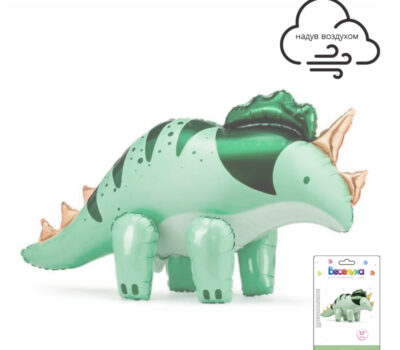 Динозавр 3D в упаковке, фольгированный шар