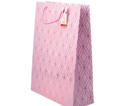 Пакет подарочный "Розовый узор" 31*12*42 см