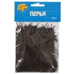 Перья декоративные Черные 10см 30шт/G