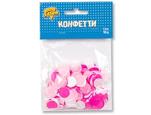 Конфетти Круги тишью ассор Розовое 10грG