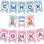 Гирлянда Флажки, Сынок или Дочка?, 300 см, 1 шт.