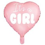 Шар 18" Сердце IT'S A GIRL Light Pink