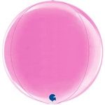 Шар Г (15"/38 см) 3D СФЕРА Б/РИС Металлик Fuxia