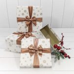 Набор коробок Золотые снежинки, Белый, 24*24*11,5 см, 3 шт.