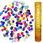 Пневмохлопушка (12"/30 см)  Металлизированные круги Разноцветные